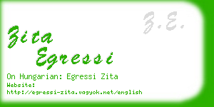 zita egressi business card